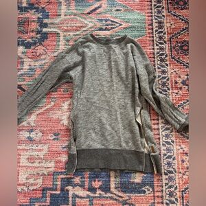 Roots Tunic Length Sweatshirt with Side Zips